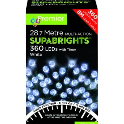 The Christmas Shop 360 Bright White LED Light Set| Electric Operated Lights