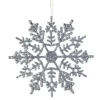 The Christmas Shop 10 Silver Glitter Snowflakes| Window Clings
