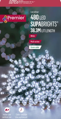 The Christmas Shop 480 White Supabrights| Electric Operated Lights