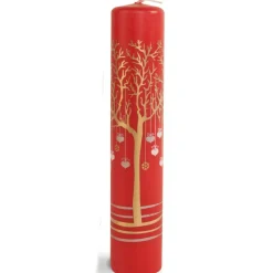 The Christmas Shop Advent Pillar Candle| Candles|Advent Calendars - Card, Fabric And Wood