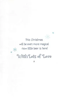 The Christmas Shop Baby Boy's 1st Christmas Card| Single Cards