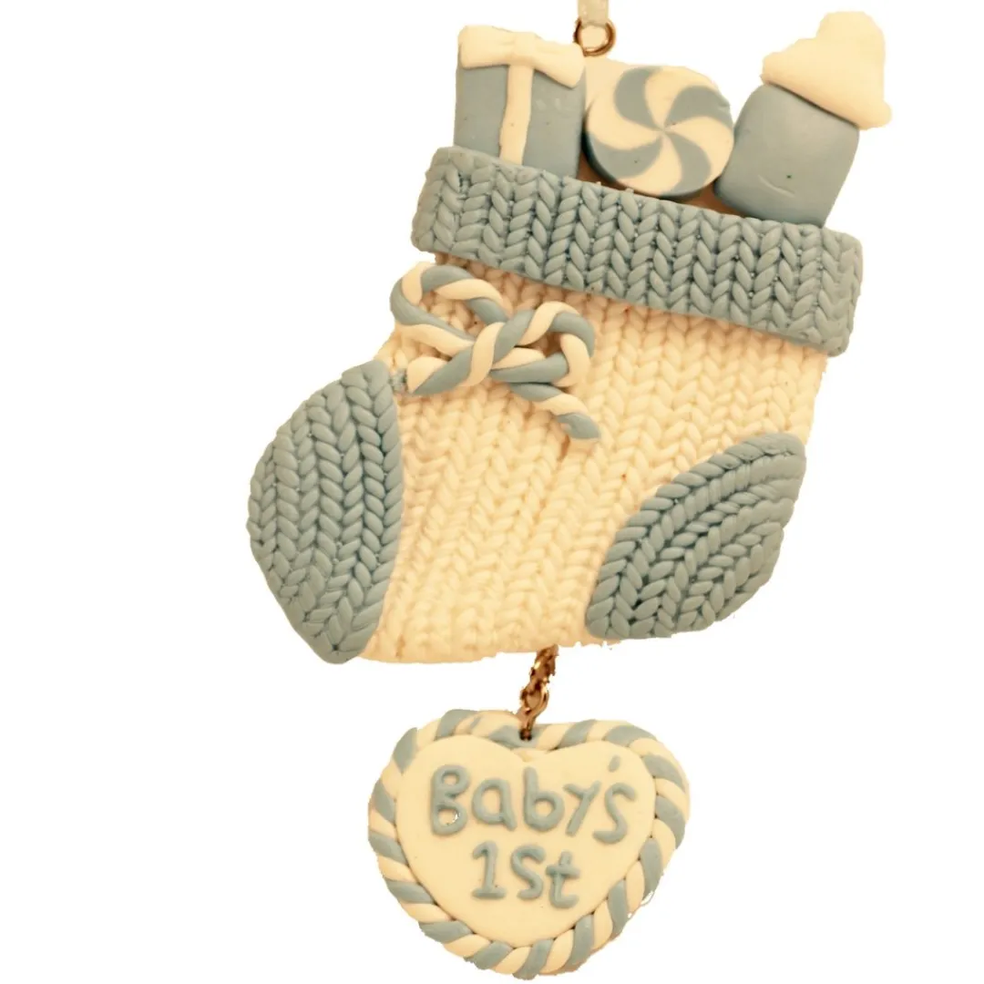 The Christmas Shop Baby's1st Bootie| Baby'S First Christmas