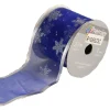 The Christmas Shop Blue Ribbon With Snowflakes| Ribbon|Other Colours