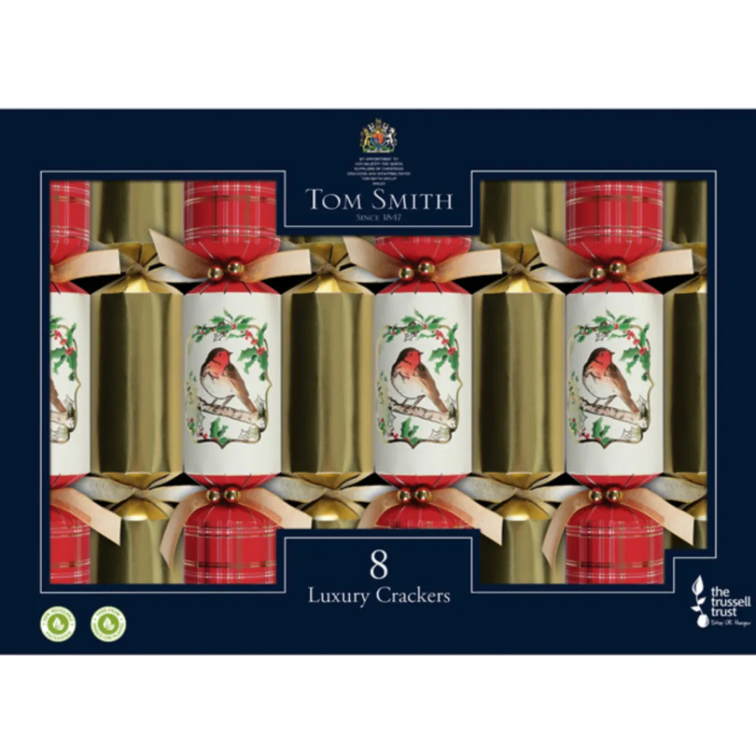 The Christmas Shop Box Of 8 Luxury Christmas Crackers| Crackers