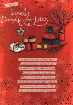 The Christmas Shop Christmas Card Daughter-in-Law| Cards For Relatives