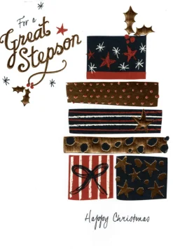 The Christmas Shop Christmas Card Great Stepson| Cards For Relatives