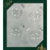 The Christmas Shop Clear Glass Baubles| Silver & White Theme|Glass