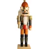The Christmas Shop 45cm Nutcracker With Baton| Wooden Ornaments|Christmas Figures