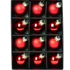 The Christmas Shop 4cm Red Baubles| Red Theme|Glass