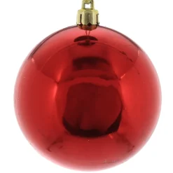 The Christmas Shop 15cm Shiny Red Bauble| Red Theme|Shatterproof