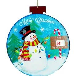 The Christmas Shop Countdown To Christmas (Snowman)| Wooden Ornaments|Advent Calendars - Card, Fabric And Wood