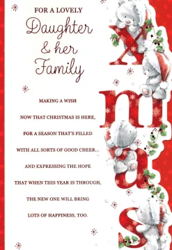 The Christmas Shop Daughter And Family Christmas Card| Cards For Relatives