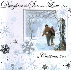 The Christmas Shop Daughter And Son-in-Law Christmas Card| Cards For Relatives