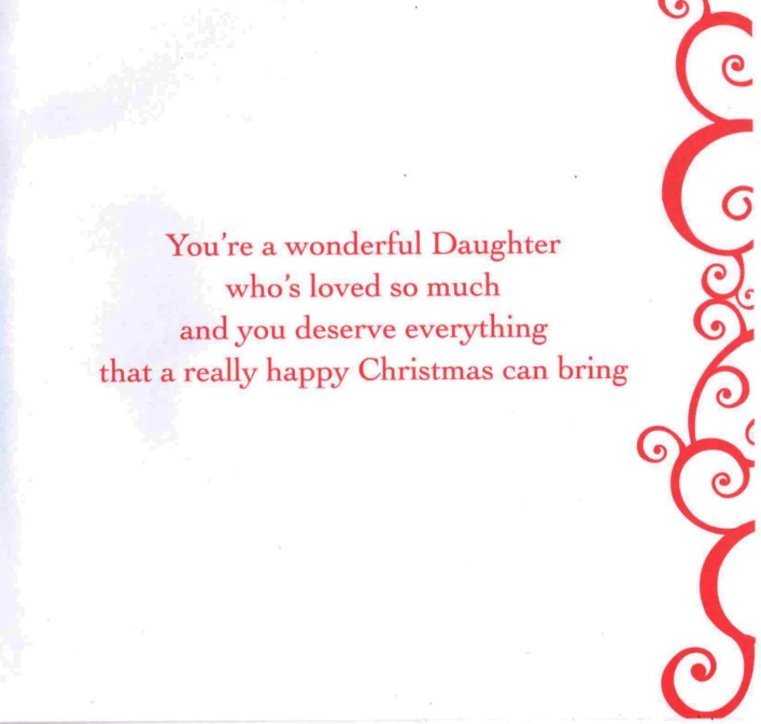 The Christmas Shop Daughter Christmas Card| Cards For Relatives