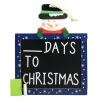 The Christmas Shop Days To Christmas - Snowman| Wooden Ornaments|Advent Calendars - Card, Fabric And Wood