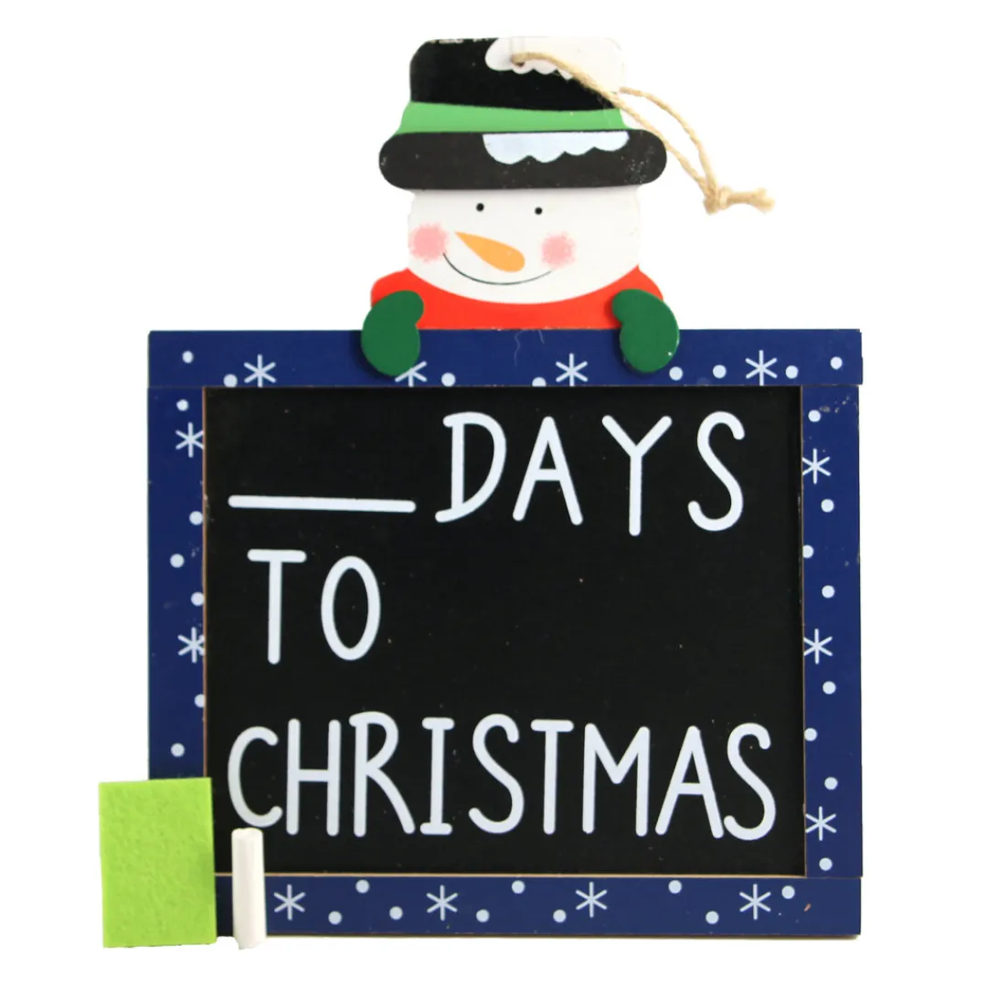 The Christmas Shop Days To Christmas - Snowman| Wooden Ornaments|Advent Calendars - Card, Fabric And Wood