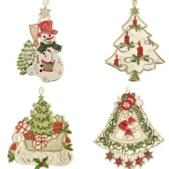 The Christmas Shop Embroidered Decorations| Other Colours