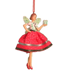 The Christmas Shop Fairy With Parcel In Red Spot Dress| Characters|Other Colours