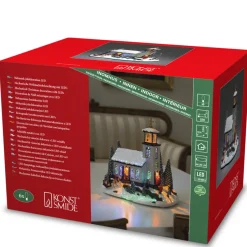 The Christmas Shop Fibre Optic Church| Electric Operated Lights|Lighted Houses