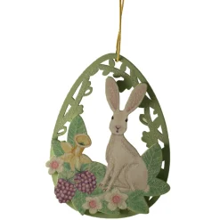 The Christmas Shop Fretwork Egg With Bunny| Easter Etc.|Wood