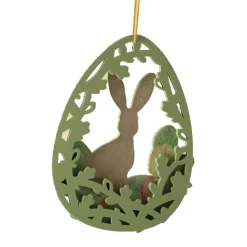 The Christmas Shop Fretwork Egg With Bunny| Easter Etc.|Wood