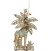 The Christmas Shop Giraffe By Tree| Wood|Gold Theme