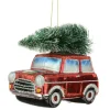 The Christmas Shop Glass Red Mini With Tree| Glass|Red Theme