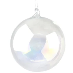 The Christmas Shop Glass Soap Bubble| Glass|Silver & White Theme