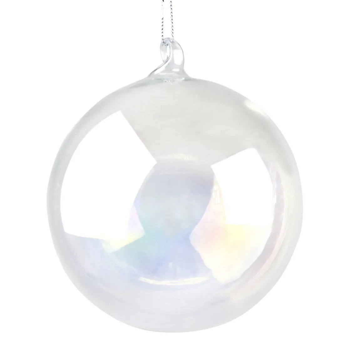The Christmas Shop Glass Soap Bubble| Glass|Silver & White Theme