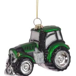 The Christmas Shop Glass Tractor| Glass