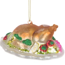 The Christmas Shop Glass Turkey Dinner| Characters|Glass