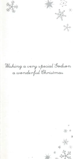 The Christmas Shop Godson Christmas Card| Cards For Relatives|Single Cards