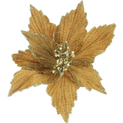 The Christmas Shop Gold Poinsettia| Picks & Berries|Gold Theme
