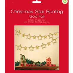 The Christmas Shop Gold Star Bunting| Paper Decorations|Banners & Signs