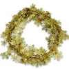 The Christmas Shop Gold Wired Snowflake Garland| Garlands|Gold Theme