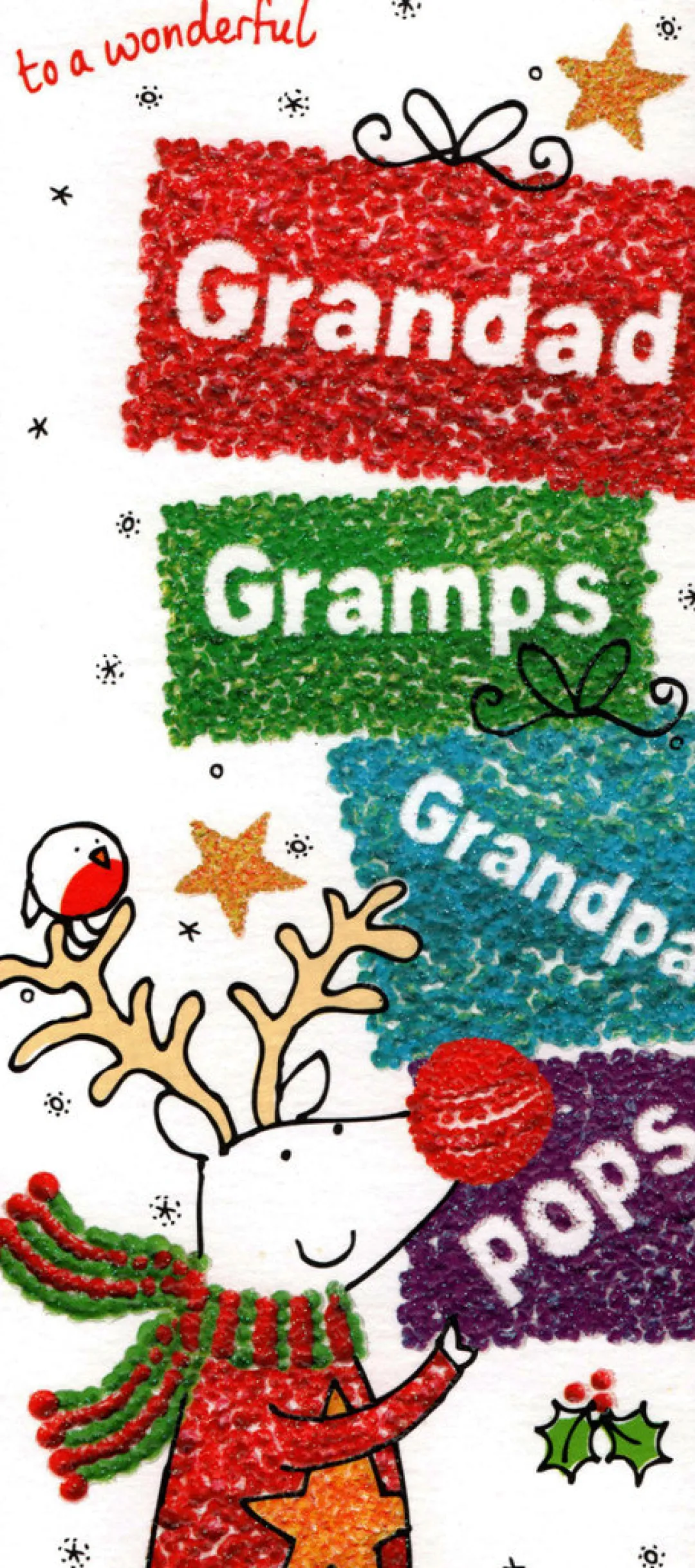 The Christmas Shop Grandad Christmas Card| Cards For Relatives