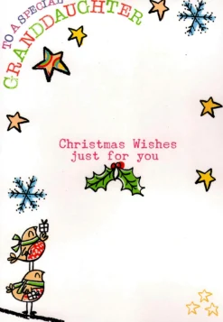 The Christmas Shop Granddaughter Christmas Card| Cards For Relatives