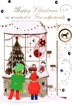 The Christmas Shop Grandparents Christmas Card| Cards For Relatives