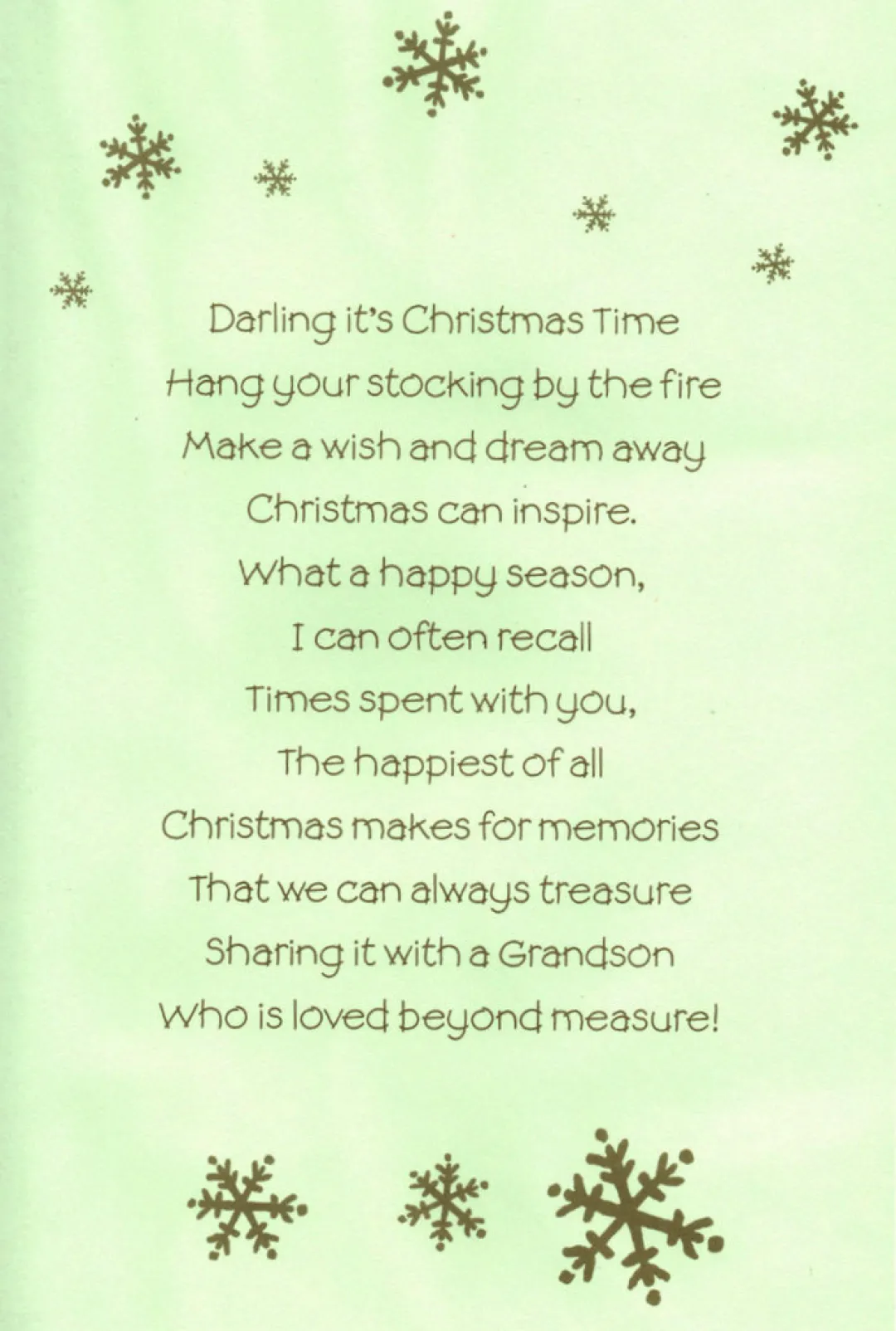 The Christmas Shop Grandson Christmas Card| Cards For Relatives