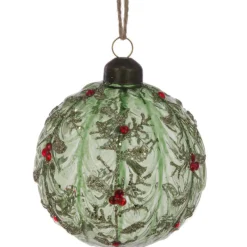 The Christmas Shop Green Melanie Bauble| Glass|Glass