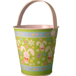 The Christmas Shop Green Metal Easter Bucket| Easter Etc.