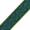 The Christmas Shop Green Wired Ribbon With Gold Swirl Pattern| Ribbon