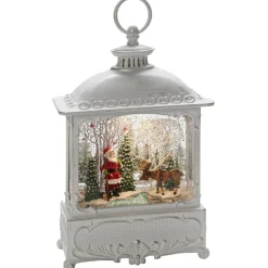 The Christmas Shop Illuminated Snowscene| Electric Operated Lights|Snowglobes