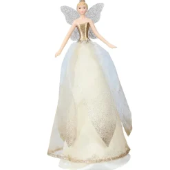 The Christmas Shop Ivory And Gold Fairy| Treetop Angels|Gold Theme