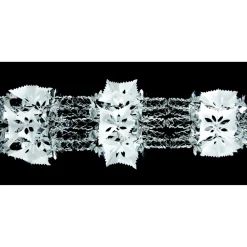 The Christmas Shop Large Silver/White Foil Garland| Foil Decorations|Garlands