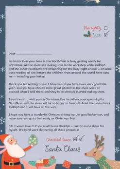 The Christmas Shop Letter From Santa| Single Cards