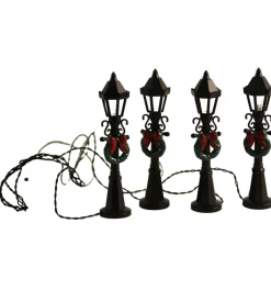 The Christmas Shop Light-up Lamposts| Battery Operated Lights|Lighted Houses