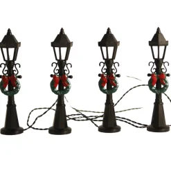 The Christmas Shop Light-up Lamposts| Battery Operated Lights|Lighted Houses