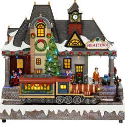 The Christmas Shop Lit Musical Train Station| Musicals|Lighted Houses