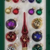 The Christmas Shop Mini Coloured Trim Set| Glass